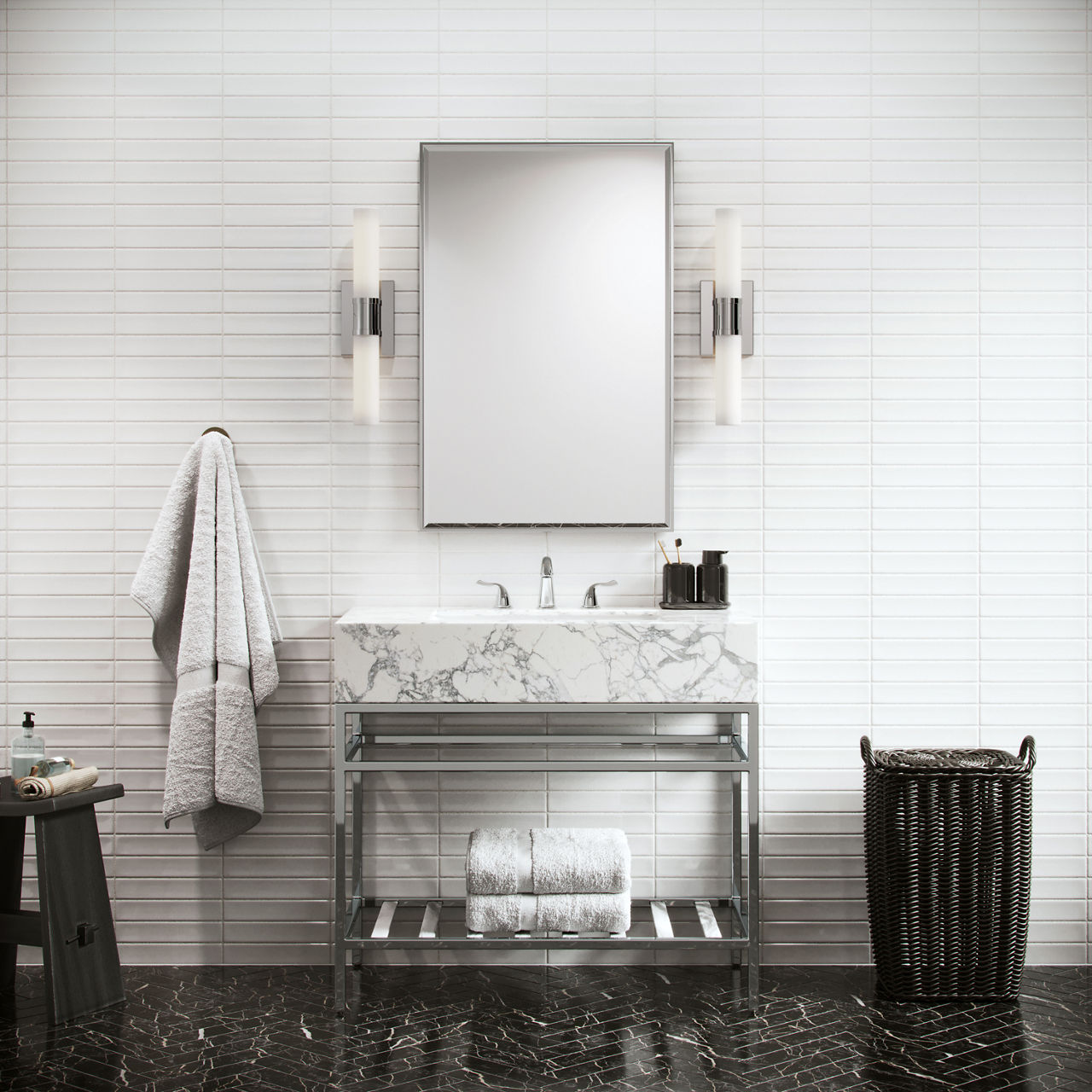 Keaton Medium Two Light Wall / Bath Chrome