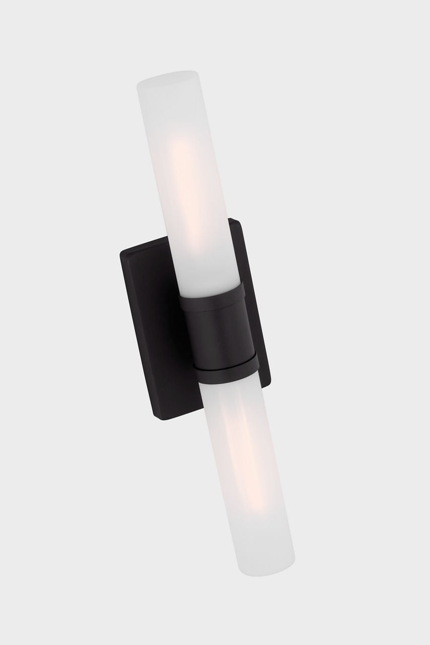 Keaton Medium Two Light Wall / Bath Midnight Black