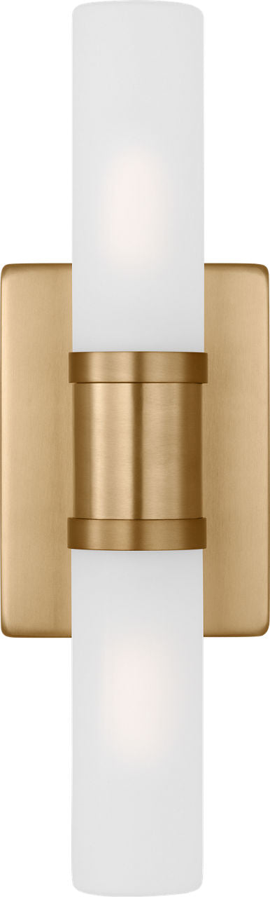 Keaton Small Two Light Wall / Bath Satin Brass