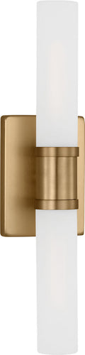 Keaton Medium Two Light Wall / Bath Satin Brass