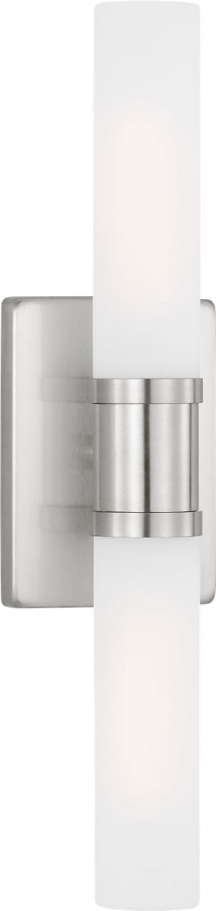 Keaton Medium Two Light Wall / Bath Brushed Nickel