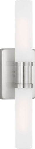 Keaton Medium Two Light Wall / Bath Brushed Nickel