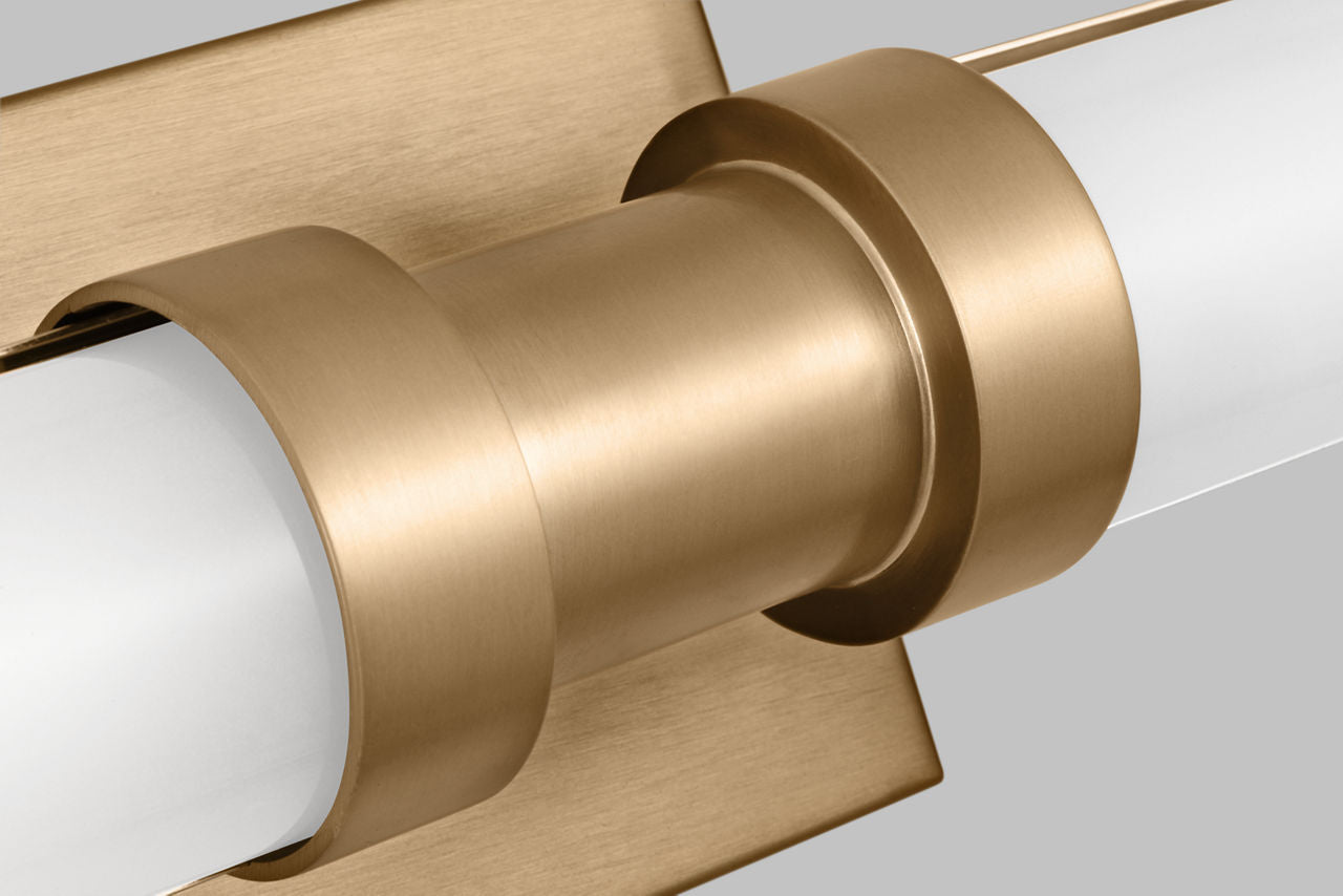 Kiel Small LED Wall / Bath Satin Brass Bulbs Inc