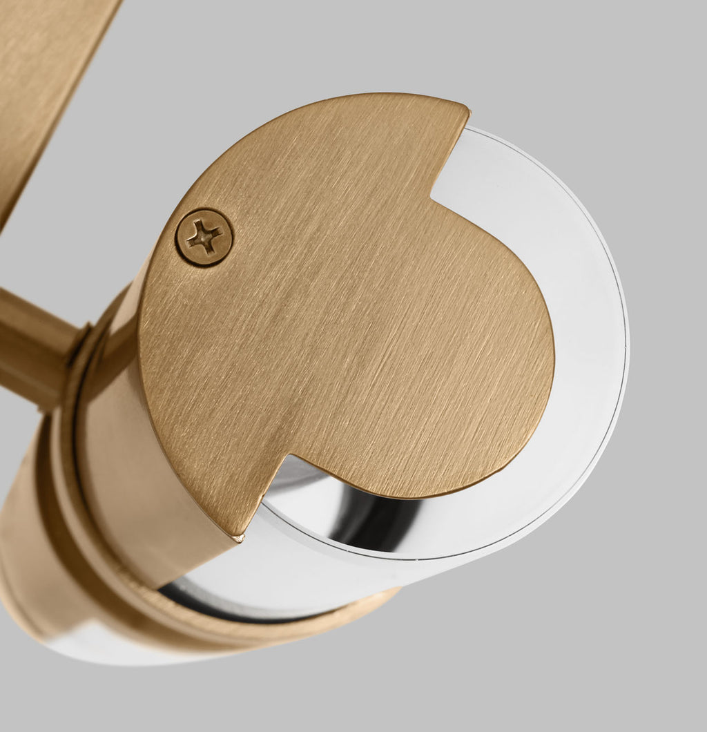 Kiel Small LED Wall / Bath Satin Brass Bulbs Inc