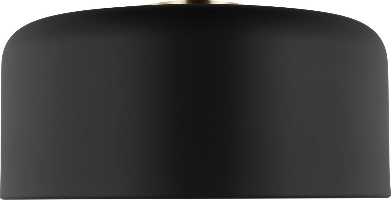 Malone Large Flush Mount Midnight Black Bulbs Included