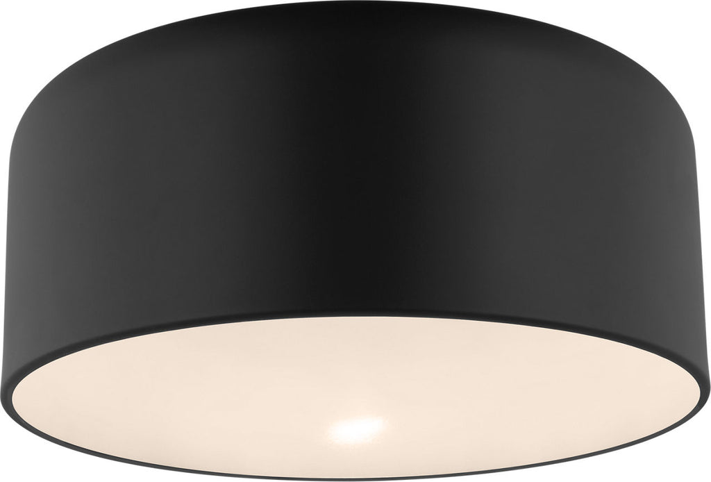 Malone Large Flush Mount Midnight Black Bulbs Included