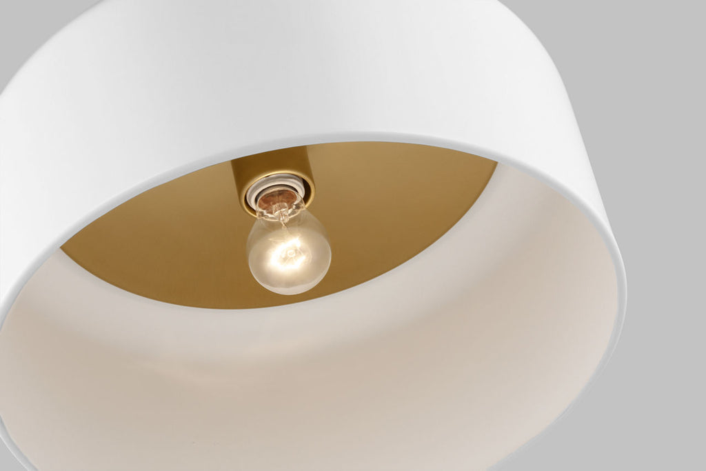 Malone Large Flush Mount Matte White Bulbs Included