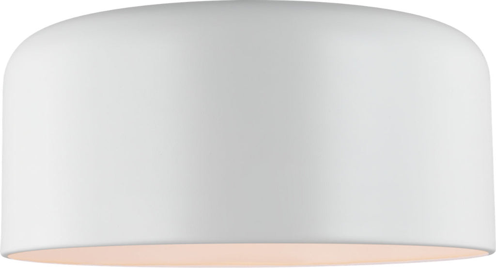 Malone Large Flush Mount Matte White Bulbs Included