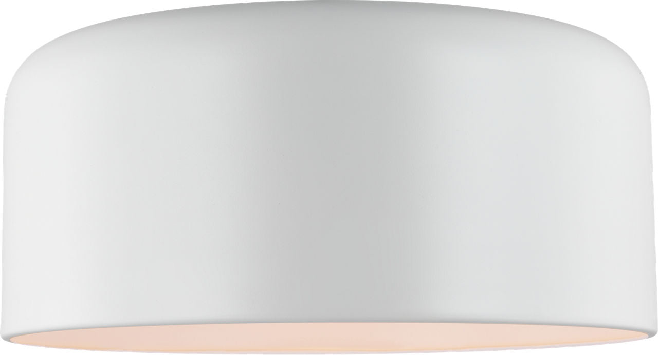 Malone Large Flush Mount Matte White Bulbs Included