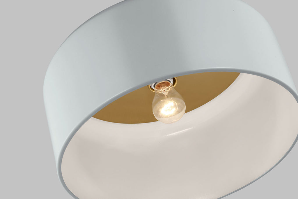 Malone Large Flush Mount Matte Grey Bulbs Inc