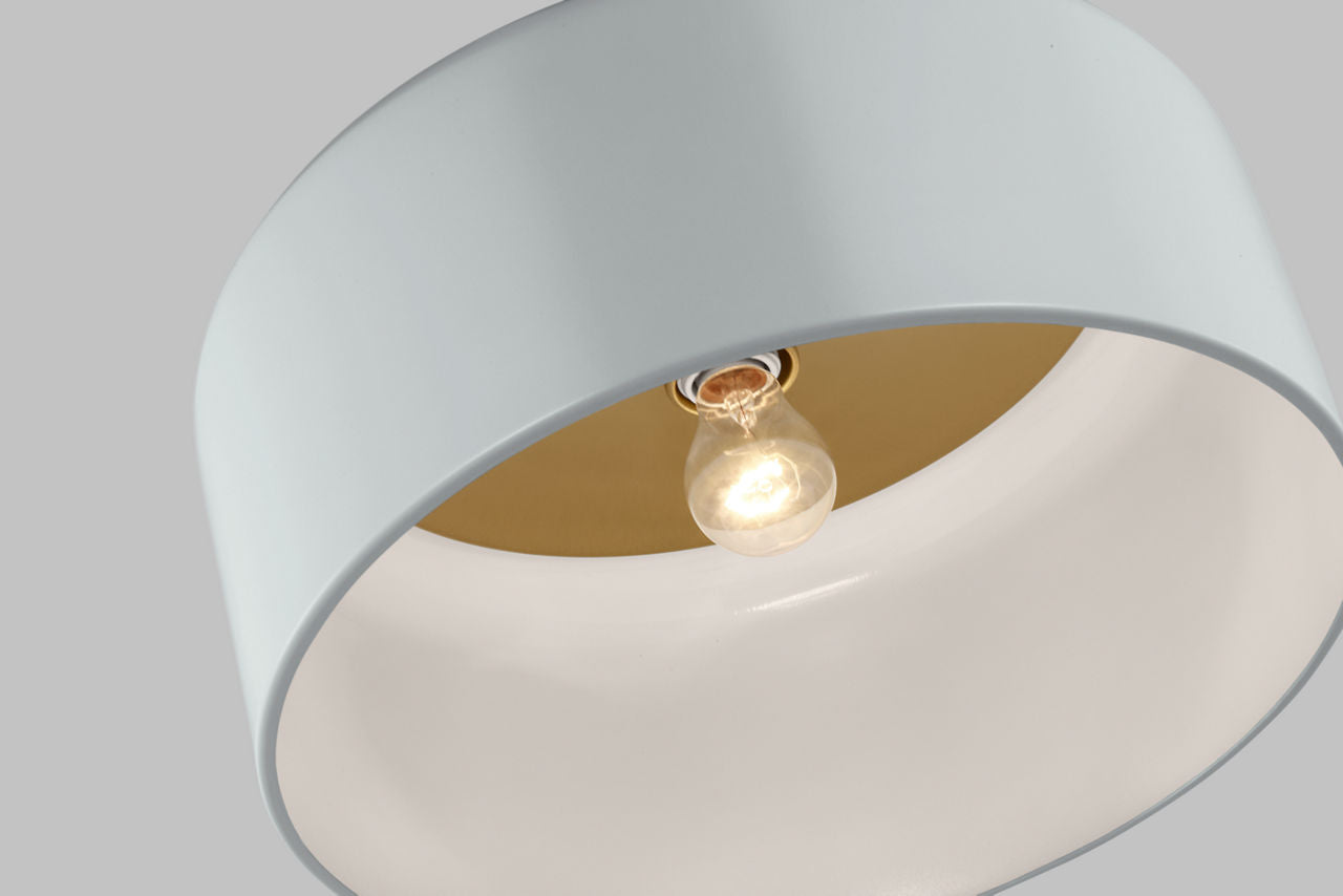 Malone Large Flush Mount Matte Grey Bulbs Inc
