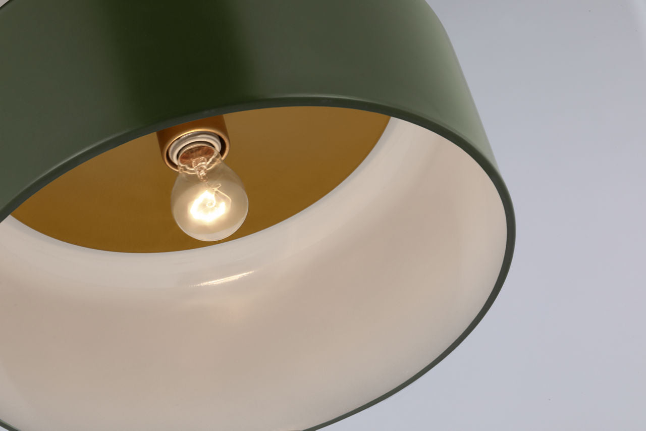 Malone Large Flush Mount Olive