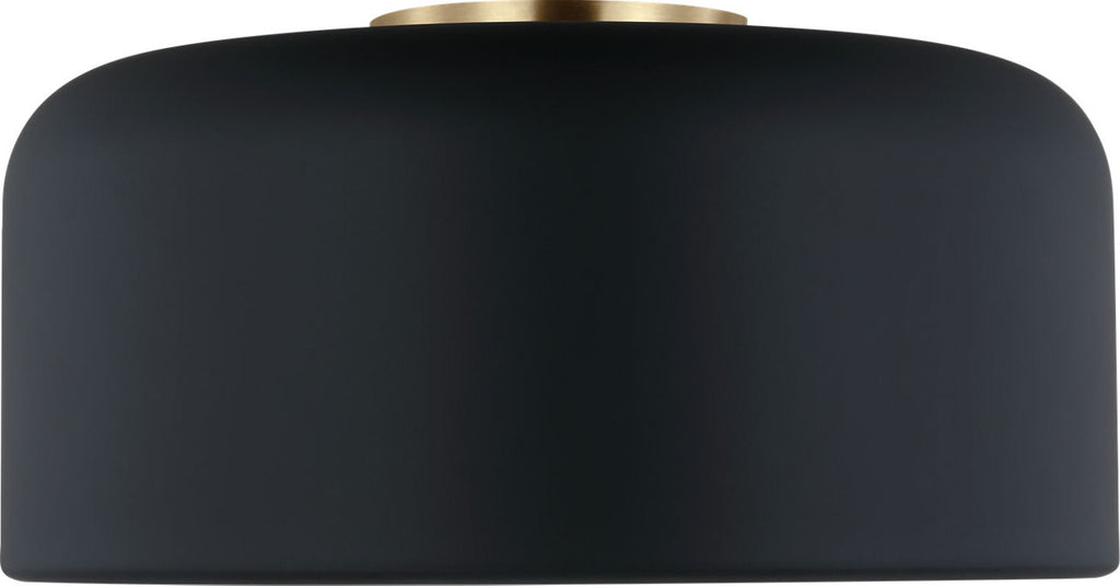 Malone Medium Flush Mount Midnight Black Bulbs Inc