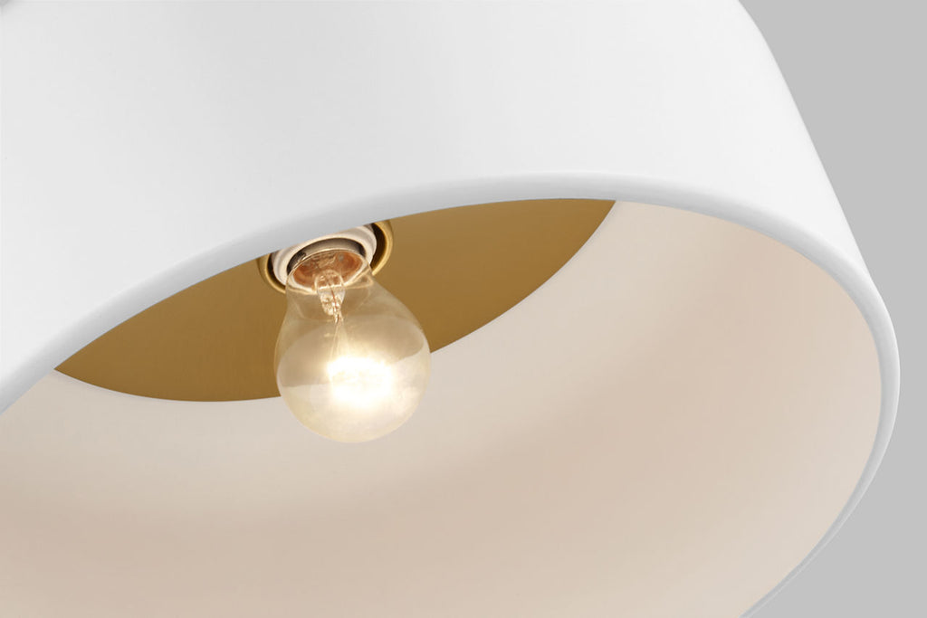 Malone Medium Flush Mount Matte White Bulbs Included