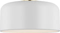 Malone Medium Flush Mount Matte White Bulbs Included