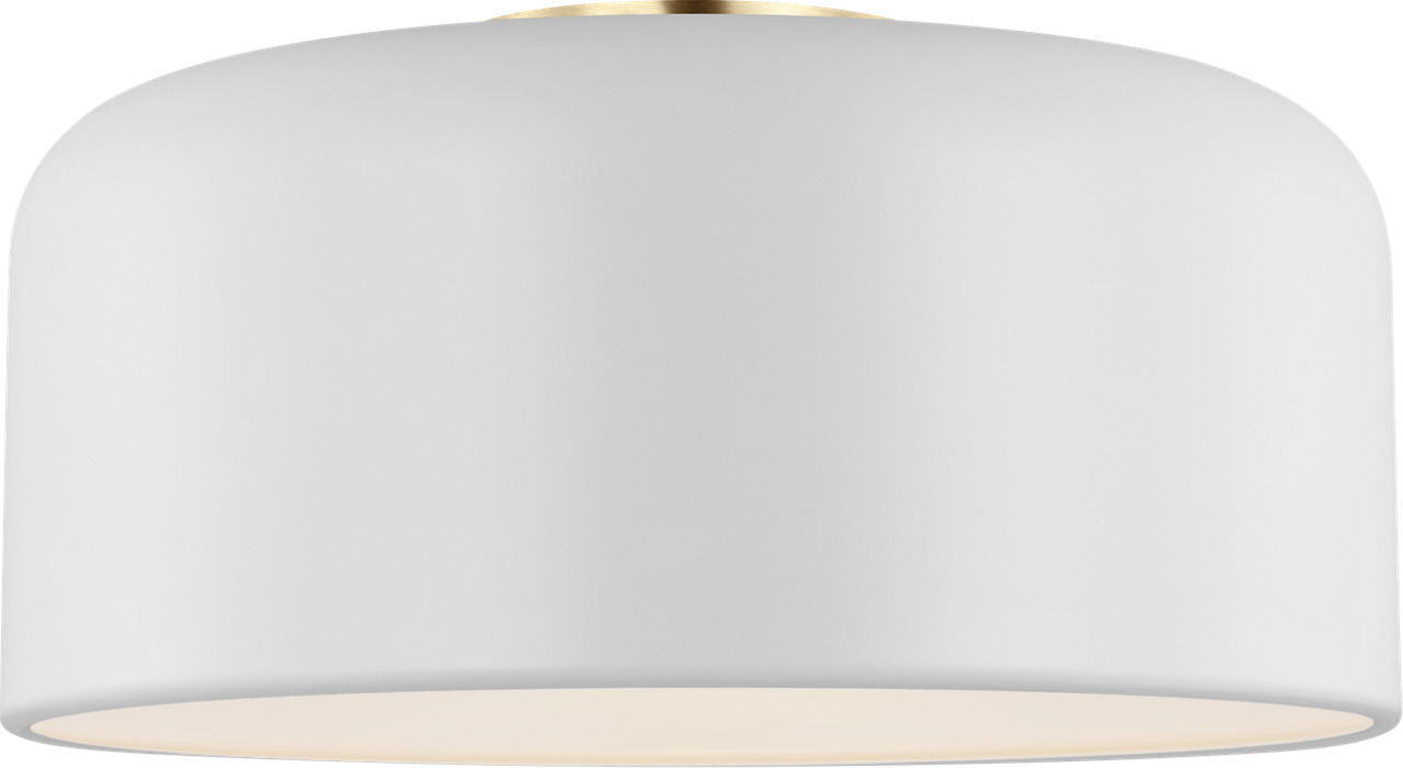 Malone Medium Flush Mount Matte White Bulbs Included