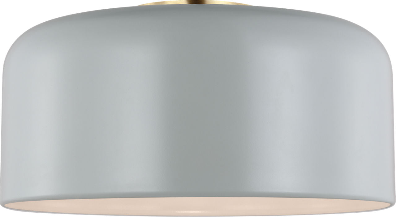 Malone Medium Flush Mount Matte Grey Bulbs Inc