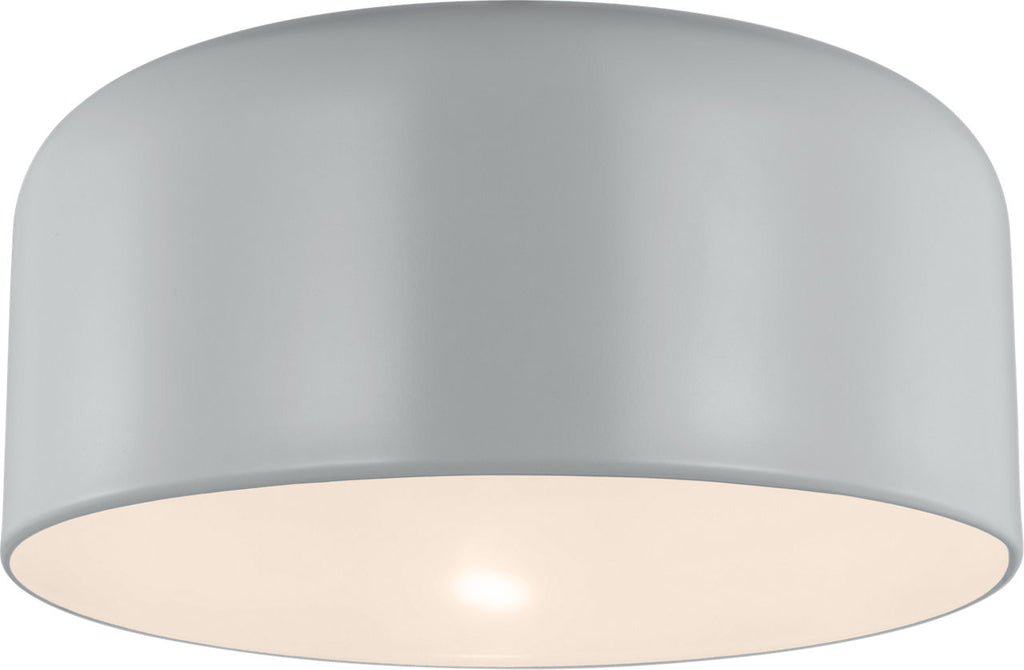 Malone Medium Flush Mount Matte Grey Bulbs Inc