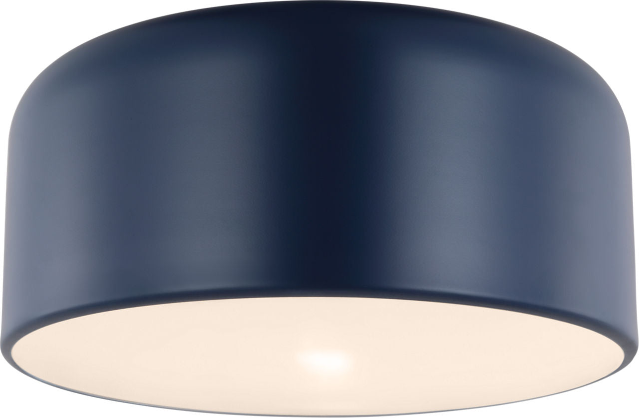 Malone Medium Flush Mount Navy Bulbs Inc
