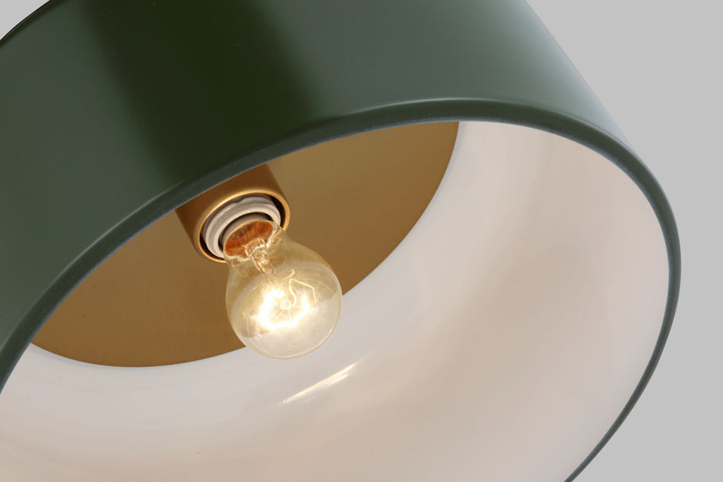 Malone Medium Flush Mount Olive Bulbs Included