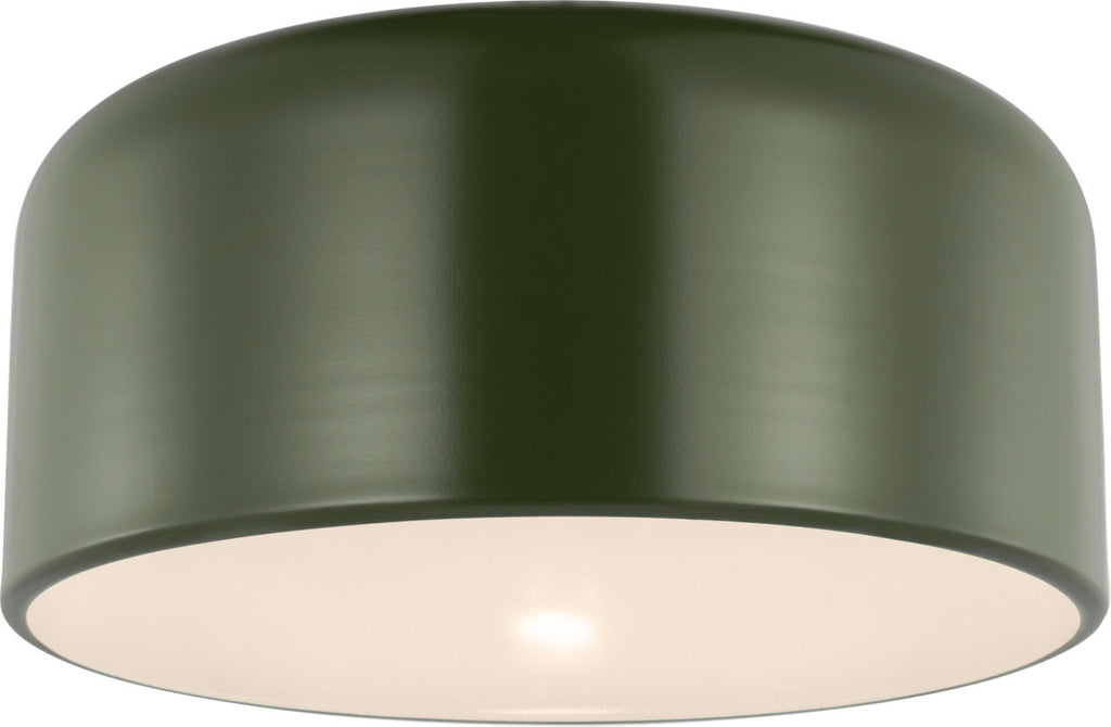 Malone Medium Flush Mount Olive