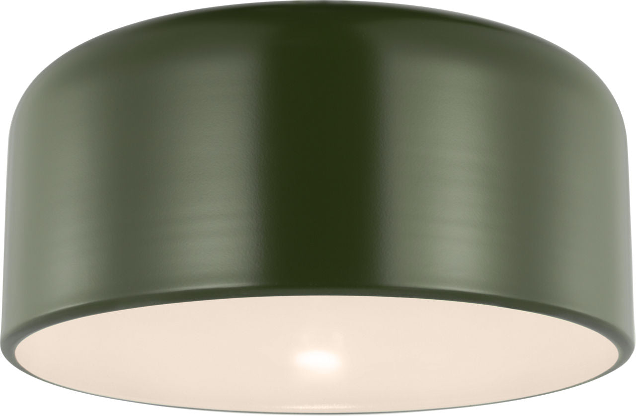 Malone Medium Flush Mount Olive