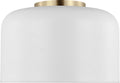 Malone Small Flush Mount Matte White Bulbs Included
