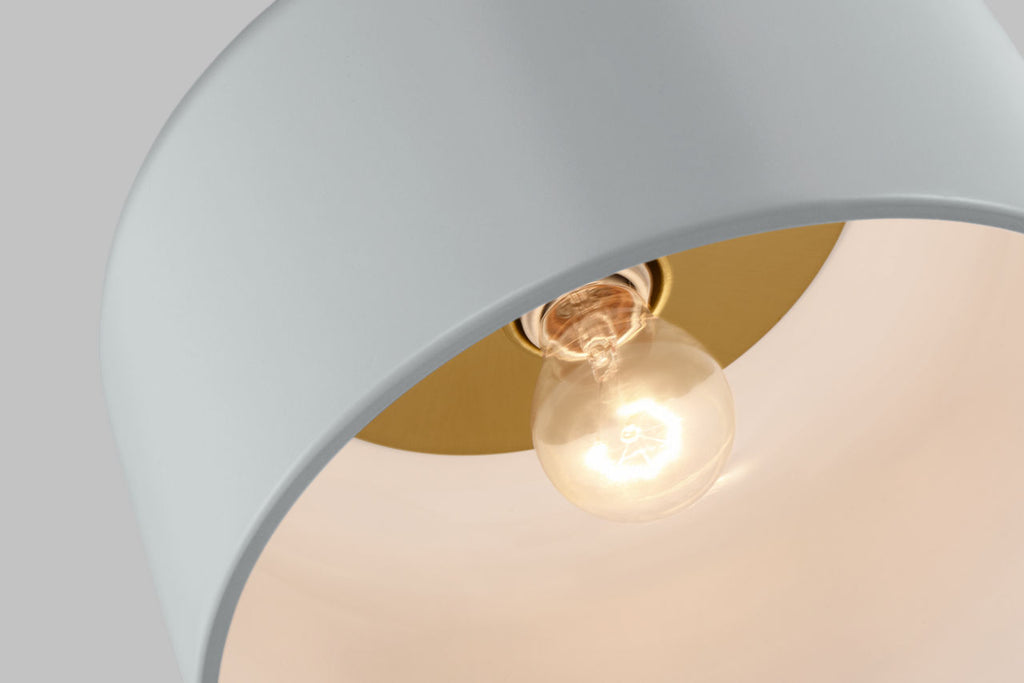 Malone Small Flush Mount Matte Grey Bulbs Inc