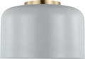 Malone Small Flush Mount Matte Grey Bulbs Inc