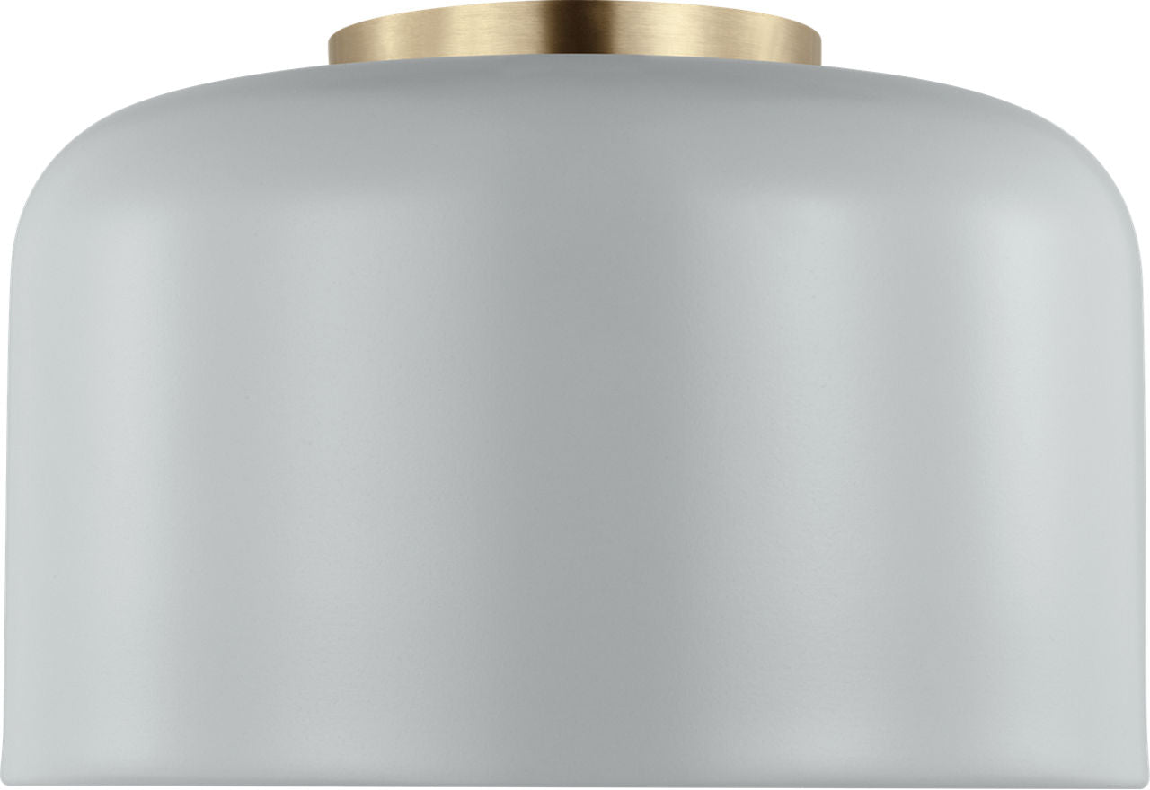 Malone Small Flush Mount Matte Grey Bulbs Inc