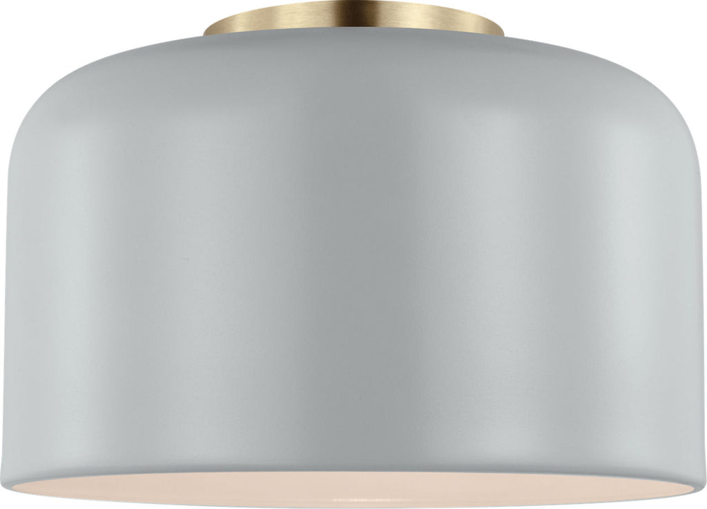 Malone Small Flush Mount Matte Grey Bulbs Inc