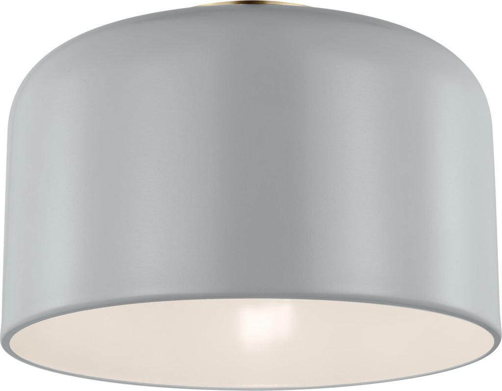 Malone Small Flush Mount Matte Grey Bulbs Inc