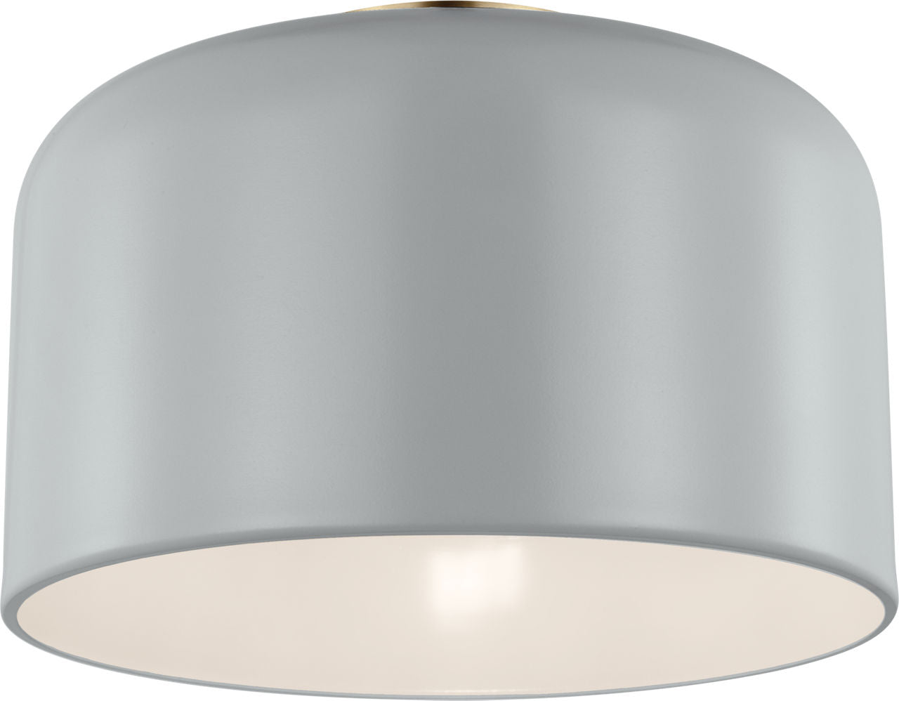 Malone Small Flush Mount Matte Grey Bulbs Inc