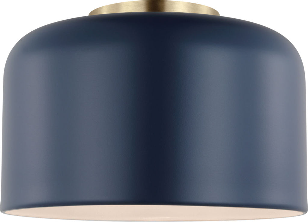 Malone Small Flush Mount Navy Bulbs Inc