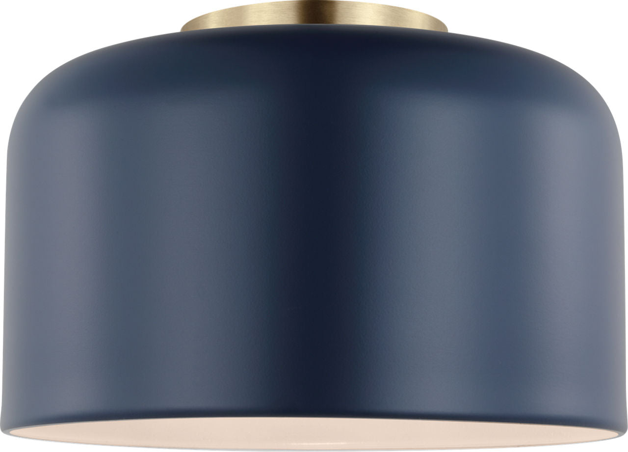 Malone Small Flush Mount Navy Bulbs Inc