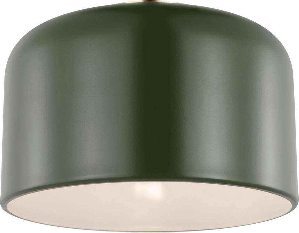 Malone Small Flush Mount Olive Bulbs Inc