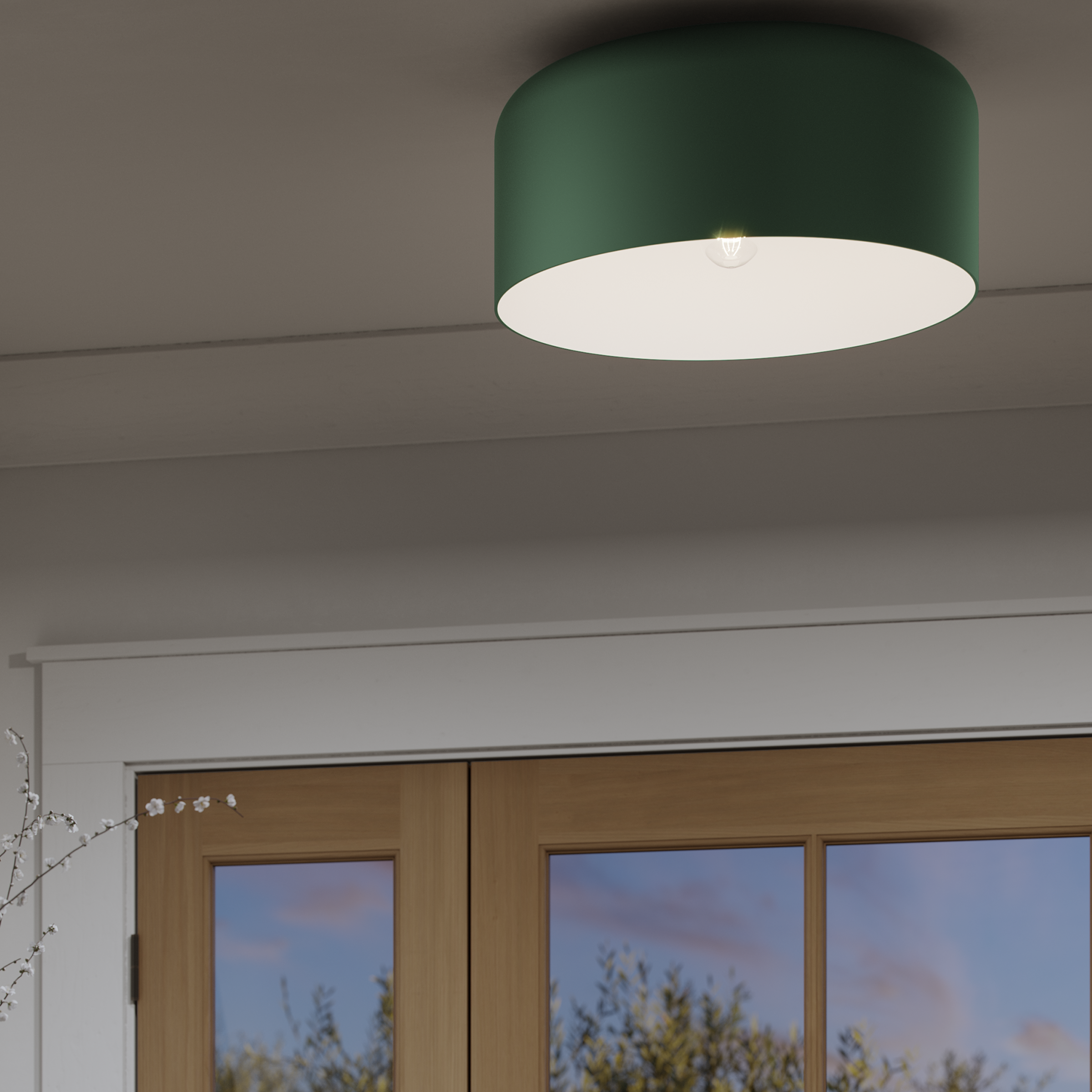 Malone Large Flush Mount Olive