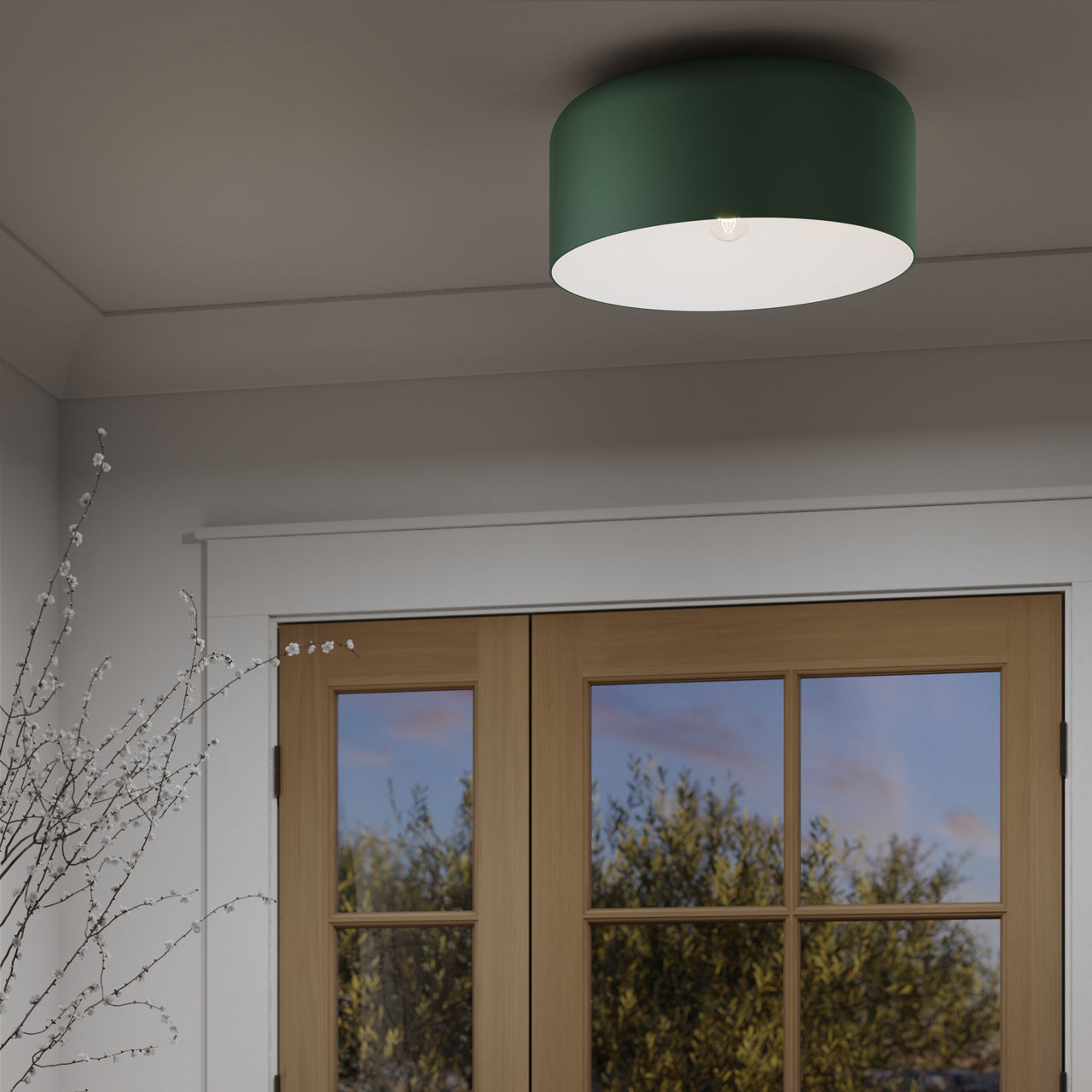 Malone Large Flush Mount Olive