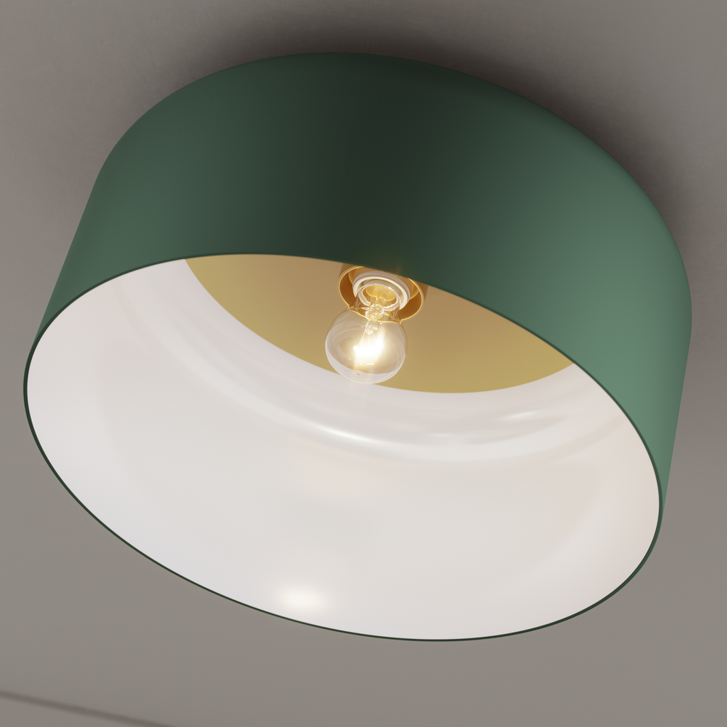 Malone Large Flush Mount Olive