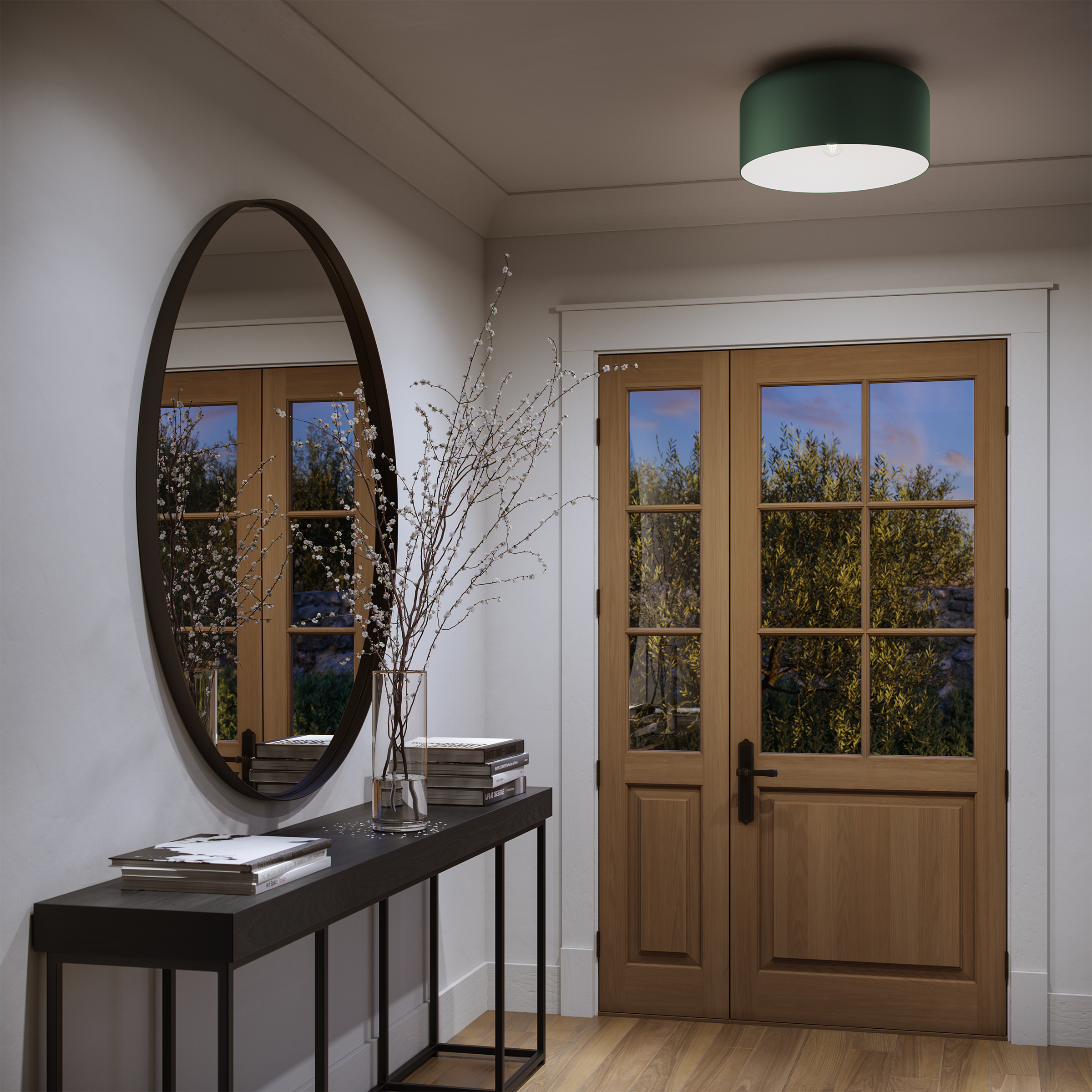 Malone Large Flush Mount Olive