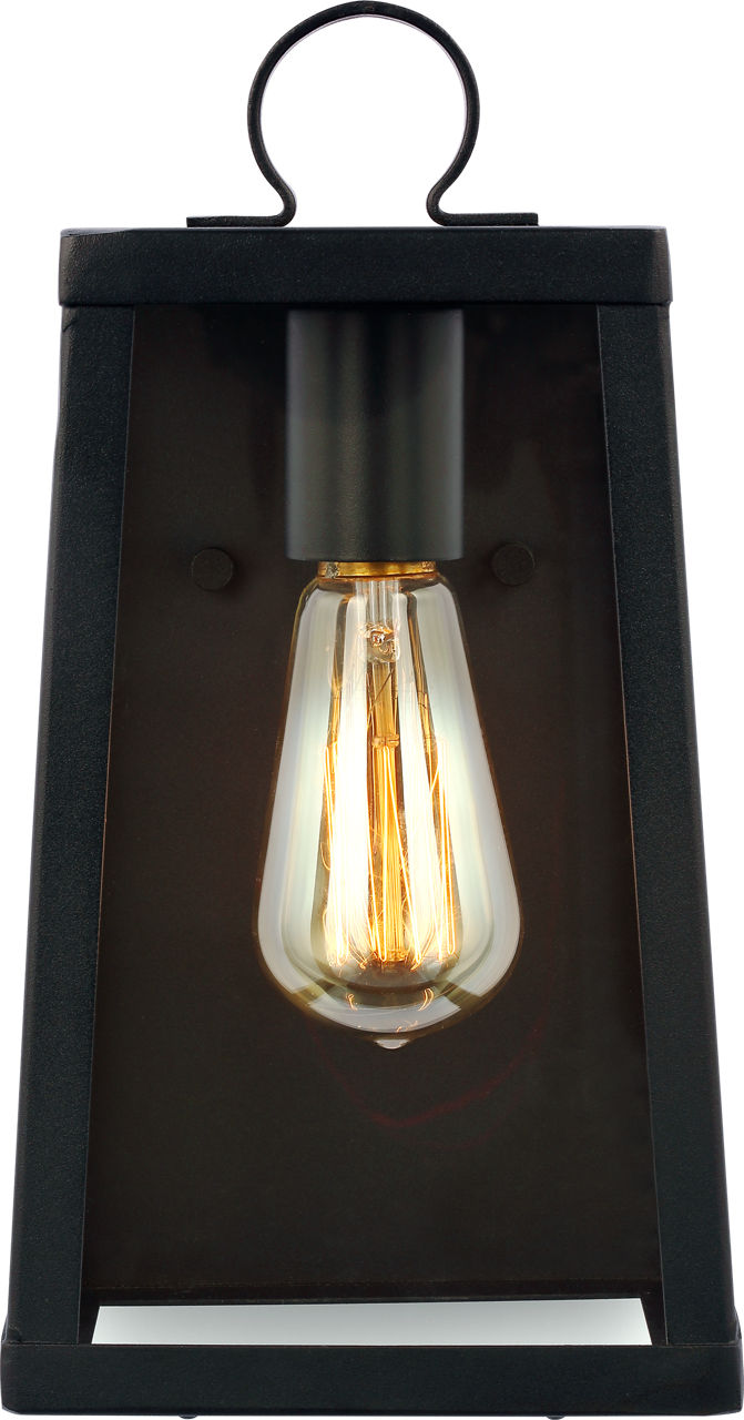 Marinus Small One Light Outdoor Wall Lantern Black Bulbs Included