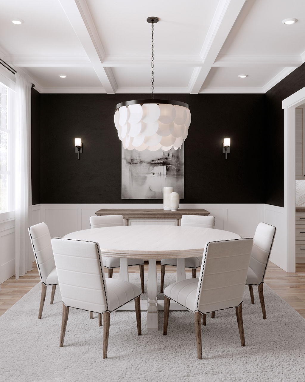 Mellita Eight Light Pendant | Midnight Black