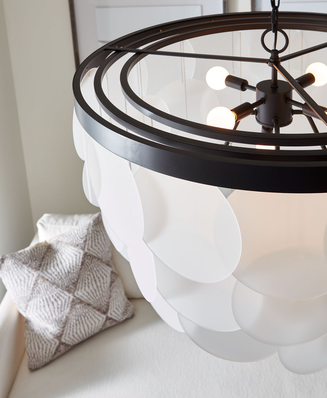 Mellita Eight Light Pendant | Midnight Black