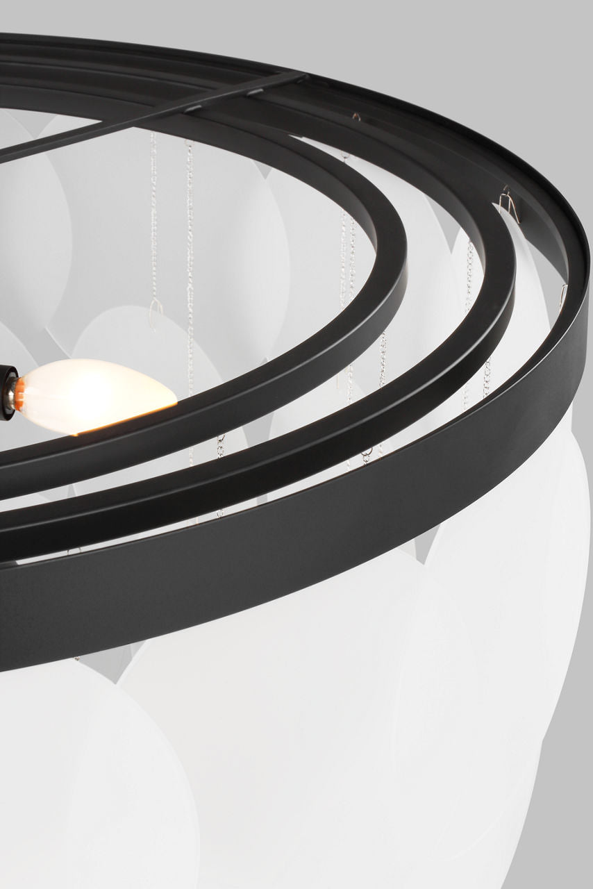 Mellita Eight Light Pendant | Midnight Black Bulbs Included