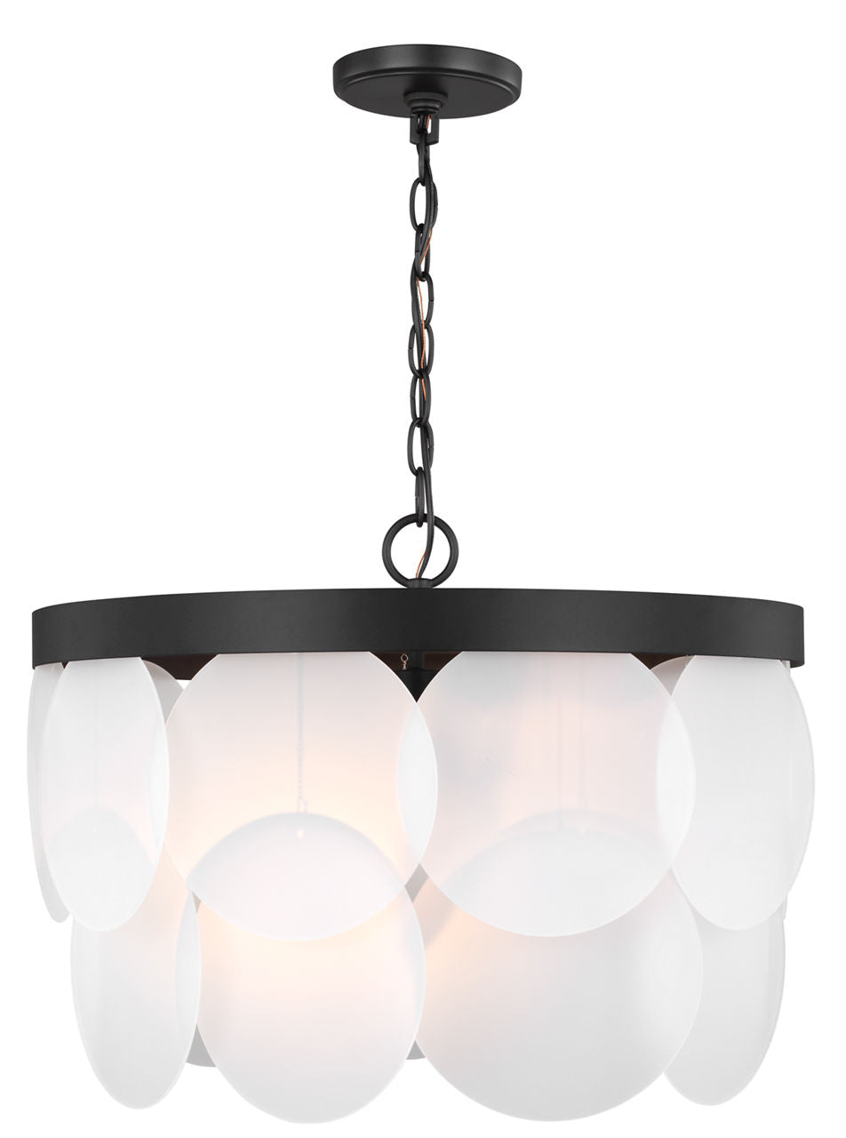 Mellita Six Light Pendant Midnight Black Bulbs Included