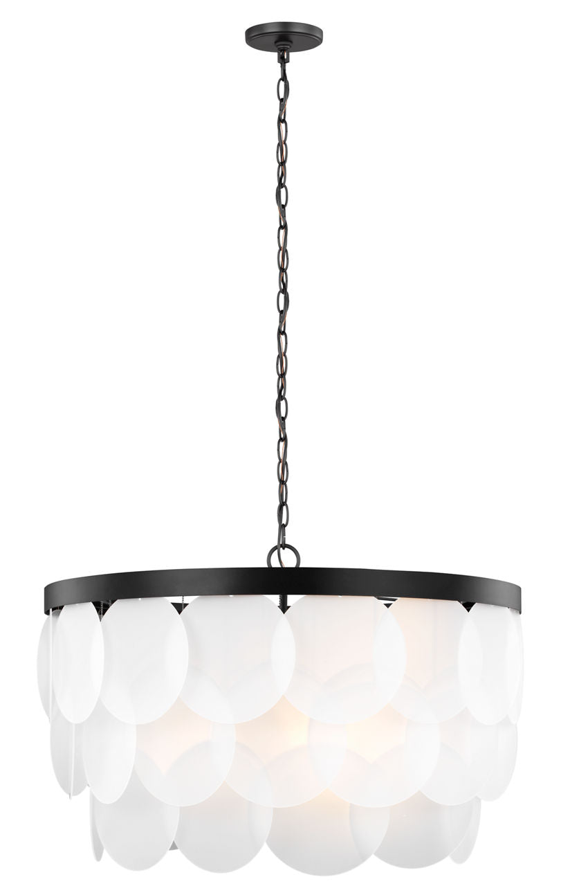 Mellita Eight Light Pendant | Midnight Black Bulbs Included