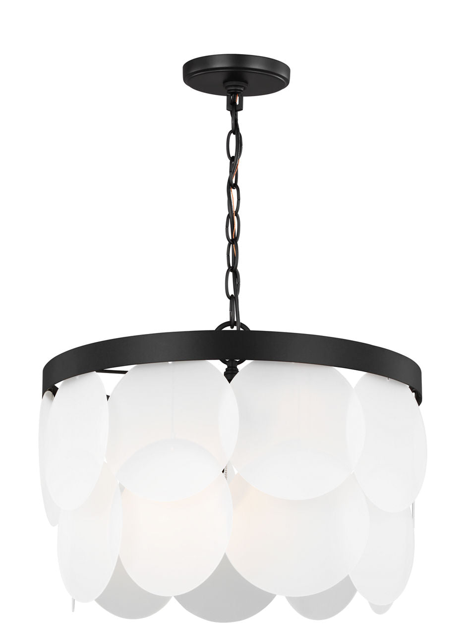 Mellita Six Light Pendant Midnight Black Bulbs Included