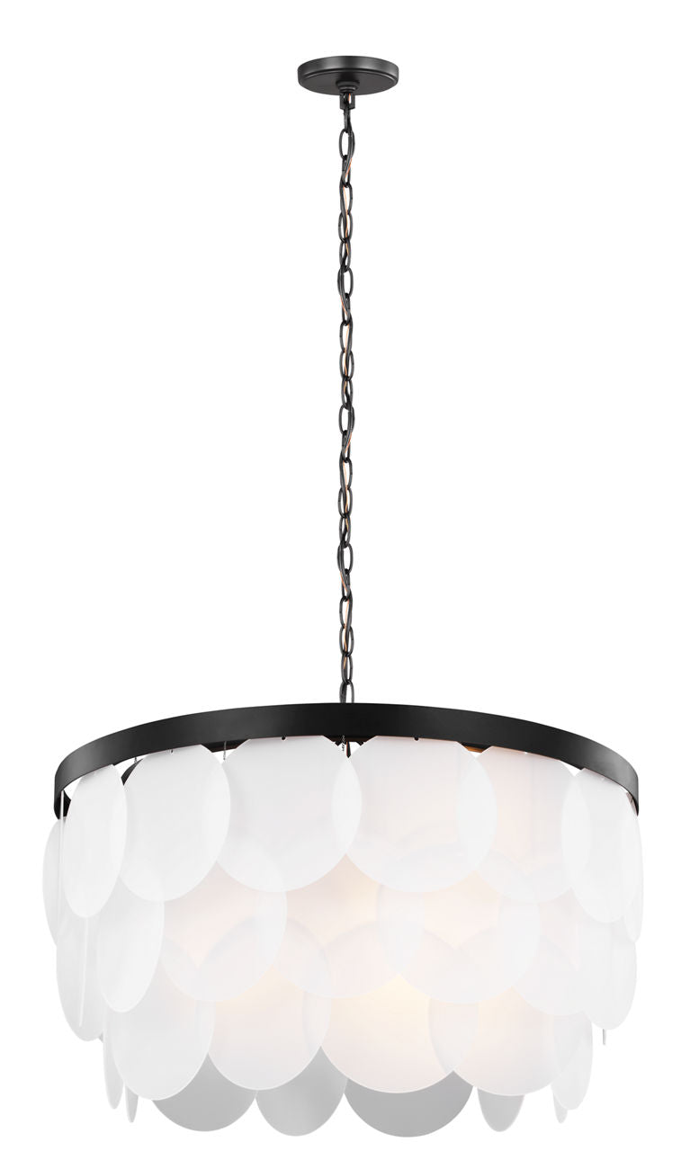 Mellita Eight Light Pendant | Midnight Black Bulbs Included