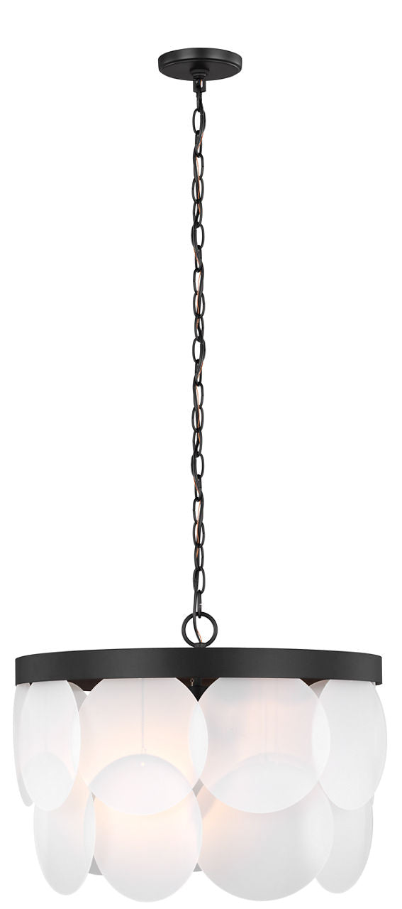 Mellita Six Light Pendant Satin Brass Bulbs Included
