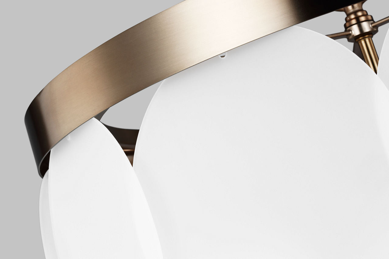 Mellita Six Light Pendant Satin Brass